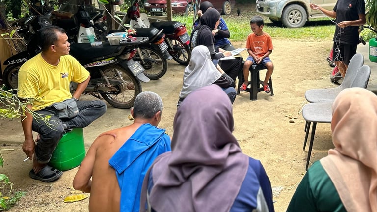 Environmental data collection through interview with Orang Asli community in Malaysian forest