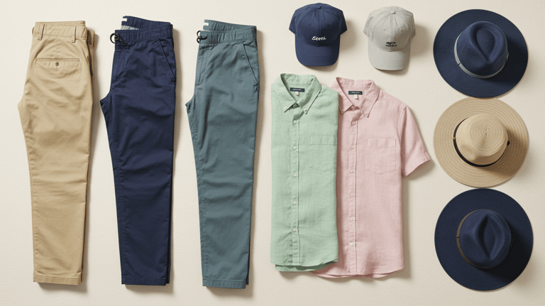 a variety of hats and hats on a table