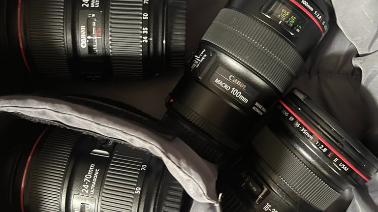 many Cannon camera professional lenses