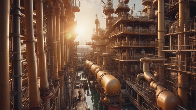 A modern energy facility showcasing sustainable technology.