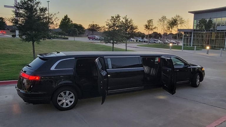 Limo arriving at business meeting