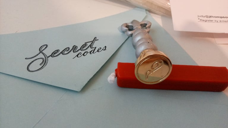 Secret code hot wax stamp