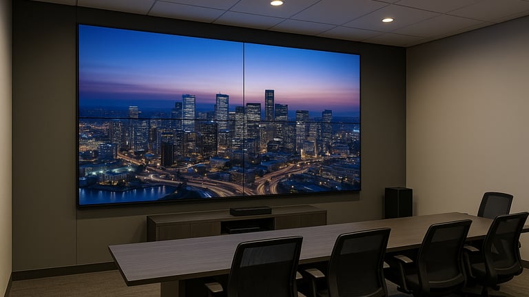 Commercial office video wall display - Smart Home Installation Services - Metroplex Smart Homes