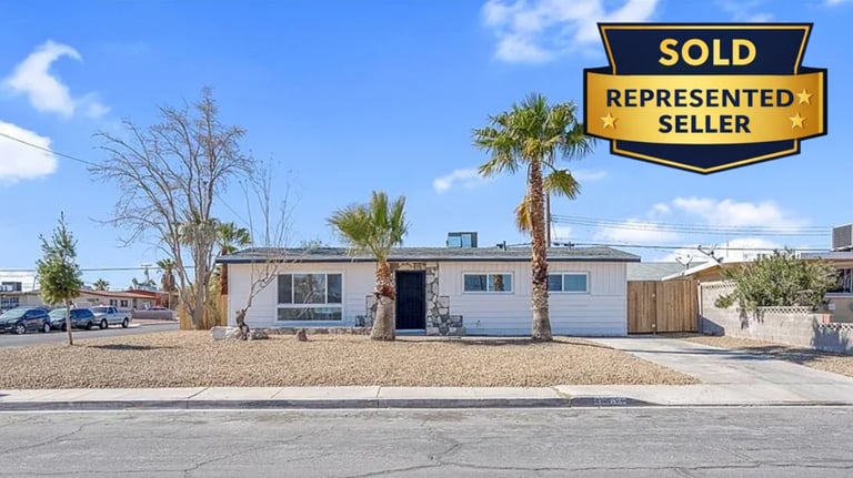 a sold sign for a sold house in the desert