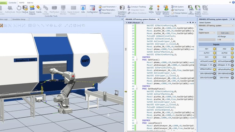 robotstudio tutorial simulating IOs signal to control the station