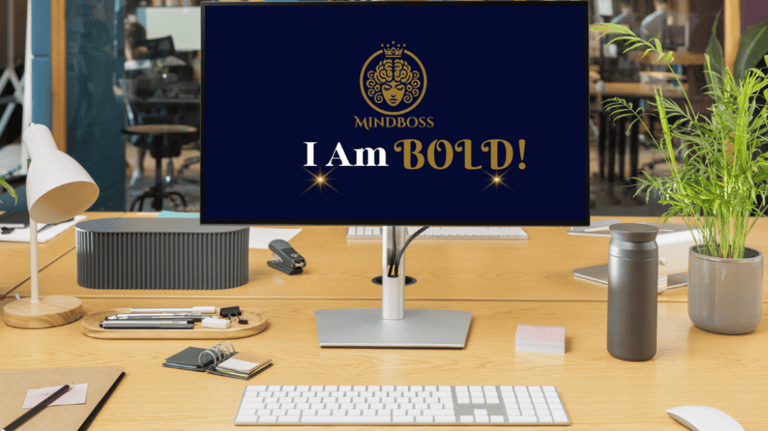 a computer monitor screen with a computer monitor with an affirmation on the screen
