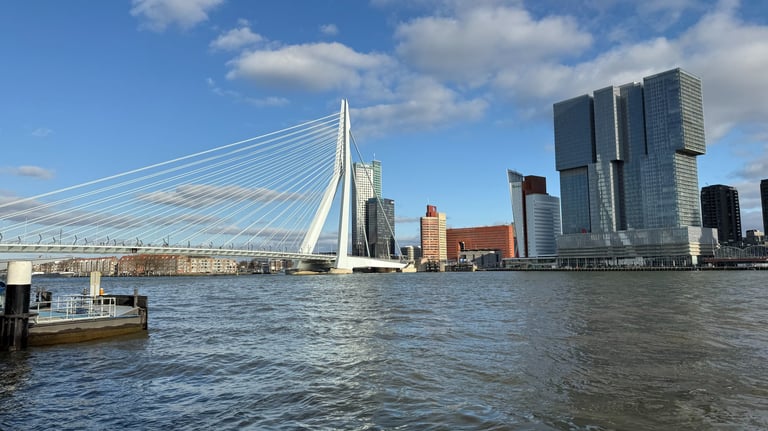 Photo of the Erasmusbrug and the Rotterdam
