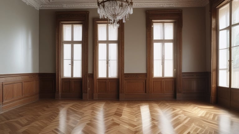 cyklinowany parkiet w starym domy