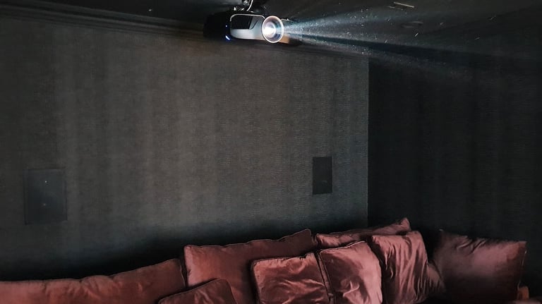Epson Projector in Home Cinema Room