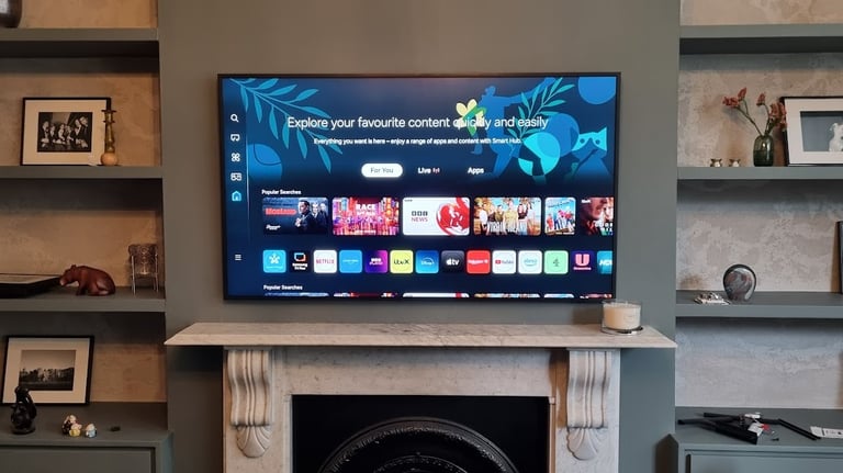 Professional TV wall mounting service in a London apartment by MountMyTV