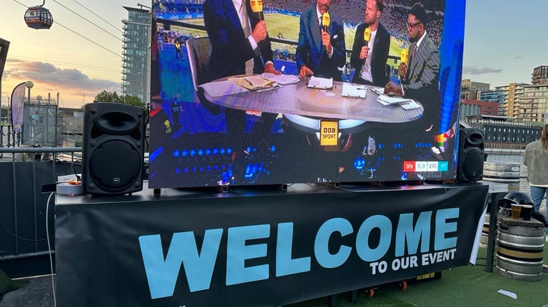 High-impact 4K LED video wall hire and event technology production for corporate and private events