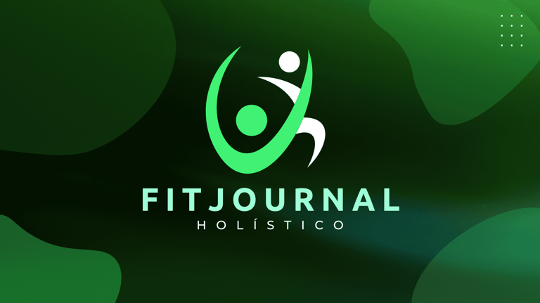 a green and white logo for a fitness journal