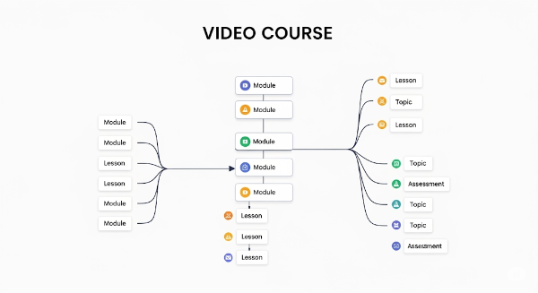 diagramma di una mappa mentale per la preparazione dicorsi
