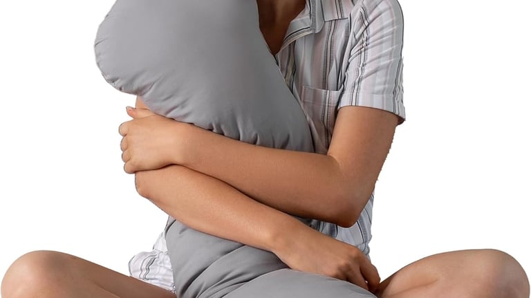 Weighted cooling hugging pillow improve sleep