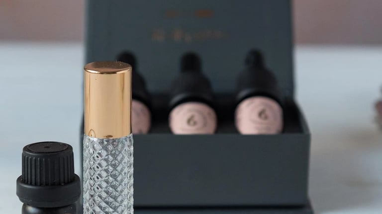 Discreet anxiety relief roller and organic essential oils set
