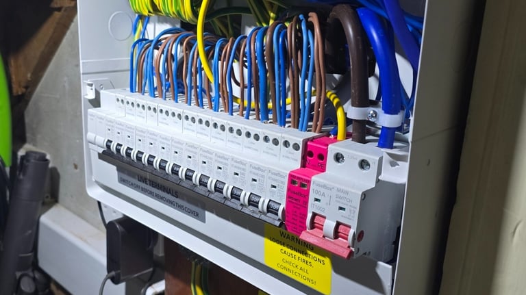 RCBO Consumer unit with integral SPD