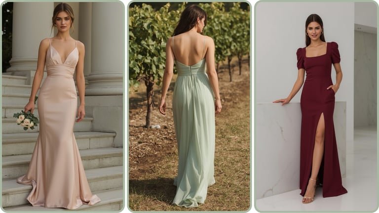 3 robes ideal morphologie en X demoiselle d'honneur