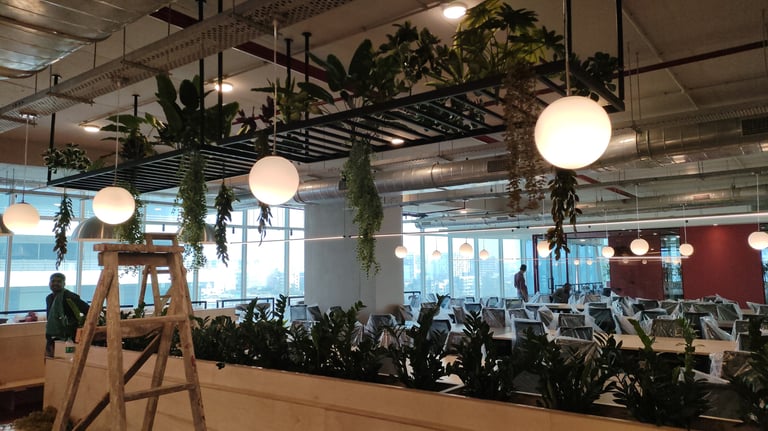 lighting fixtures in office 