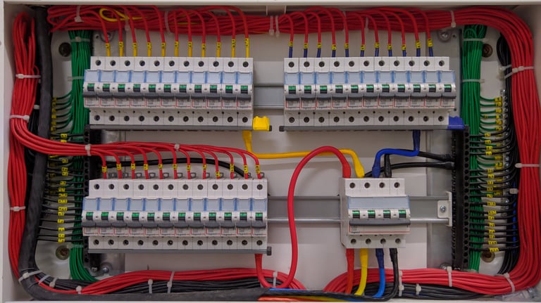 electrical panel wiring with circuit breaker