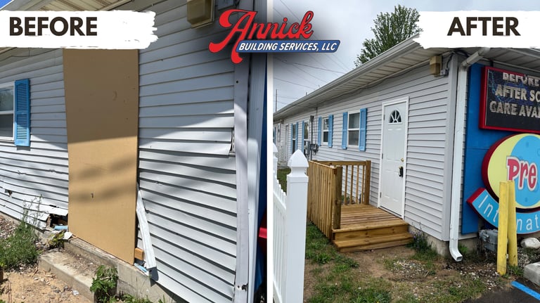 Insurance Repair Contractor before and after