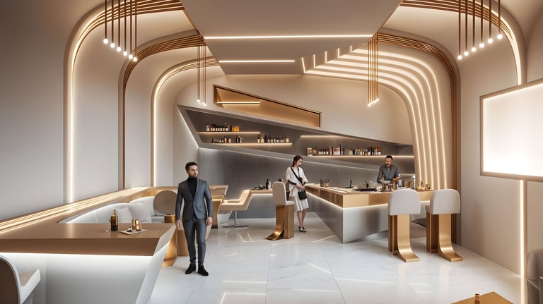 a luxury cafe bar in Toronto great material