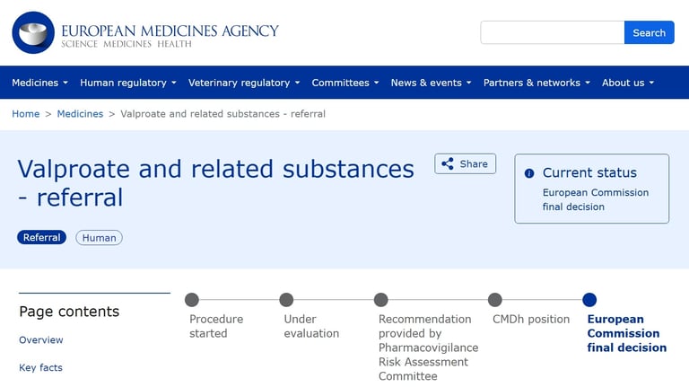 Screen shot of linked web page