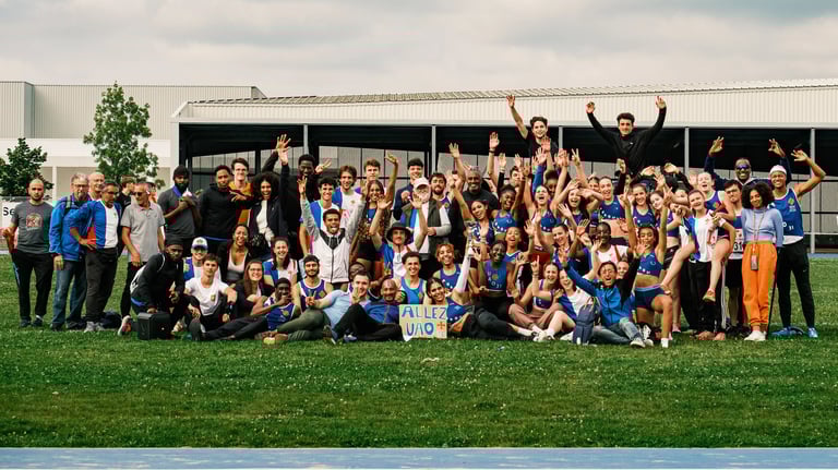 Photo de groupe du club d’athlétisme UAO31 aux interclubs 2024