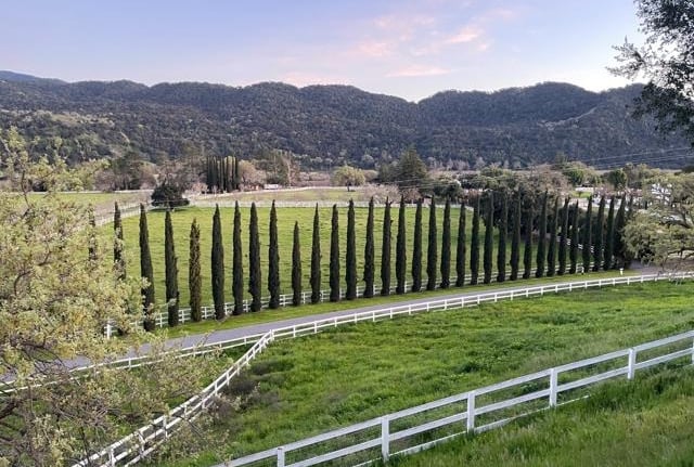 Rolling vineyards and golden hills of Santa Ynez Valley — a stunning blend of ranch life, wine count
