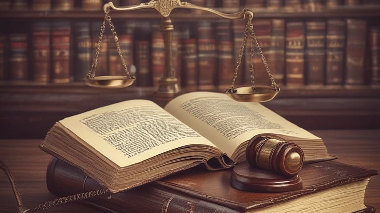 A traditional red brick building with a gabled roof and white-framed windows. The front entrance features an arched doorway and is flanked by well-maintained shrubs. A sign in the foreground reads 'Morris & Dean, Trial Lawyers & Counselors,' displaying the phone number and a digital clock showing 6:31.