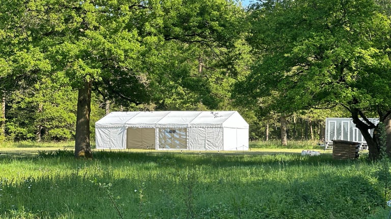 Marquee Setup in Field