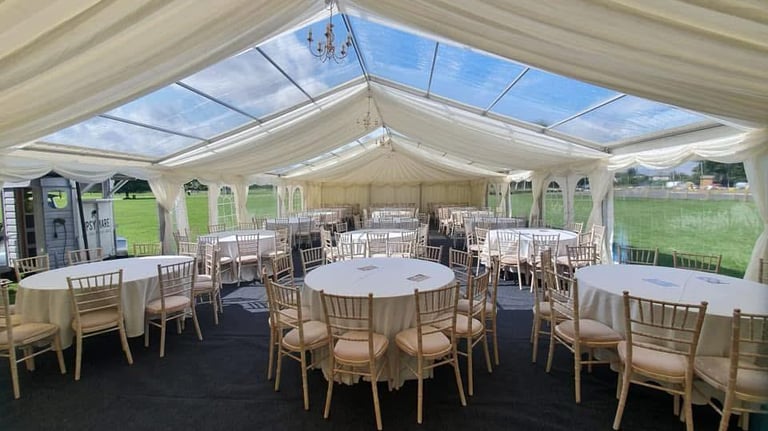 Clear panel marquee
