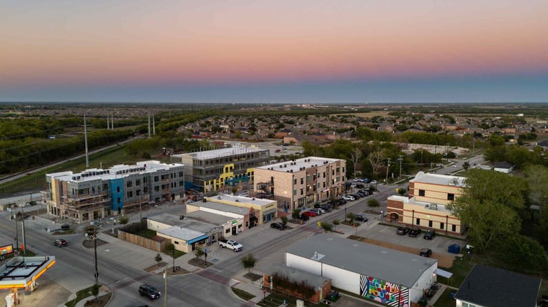 Fate Aerial View at Sunset