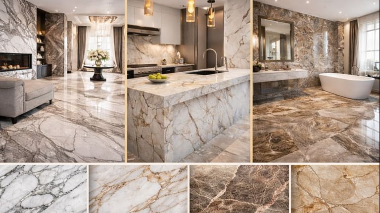 توريد وتفصيل أفخم أنواع الرخام العالمي بأعلى معايير الجودة.