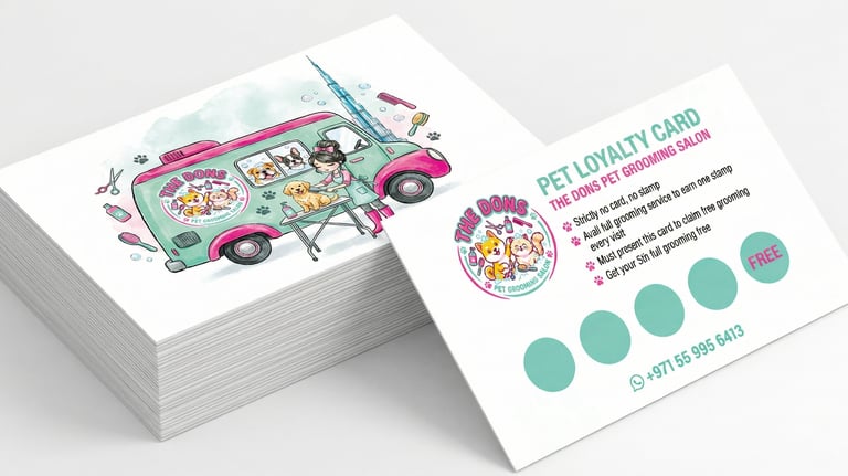 Custom 400gsm Art paper business card printing UAE - Professional non-laminated cards.