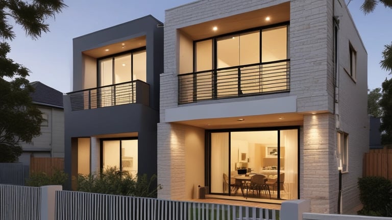 Cozy granny flat with stylish interior and natural light.