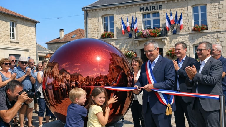 Sphère monumentale pour évènement local et urbain