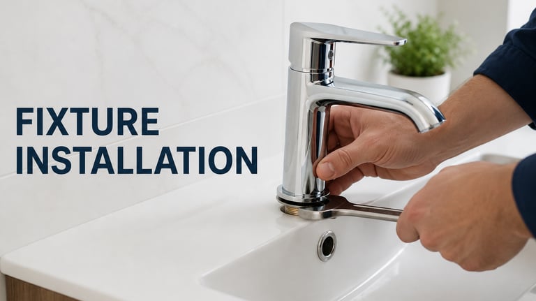fixture installation, toilet installation, faucet installation