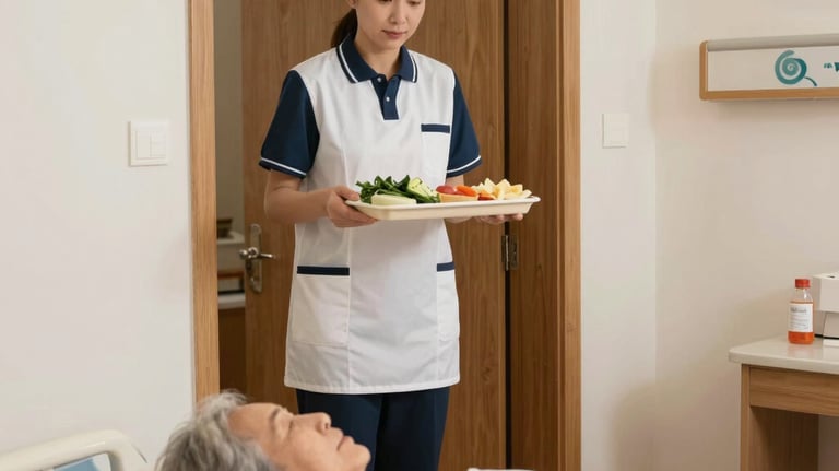 A curved facade covered in white latticework