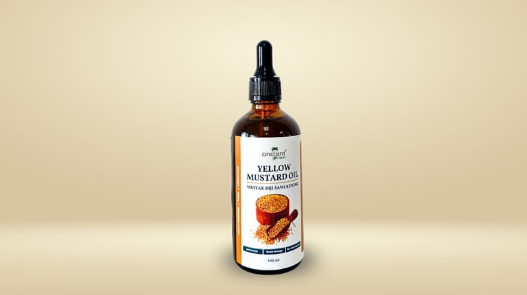 cold pressed yellow mustard oil Ancient Gift Farm