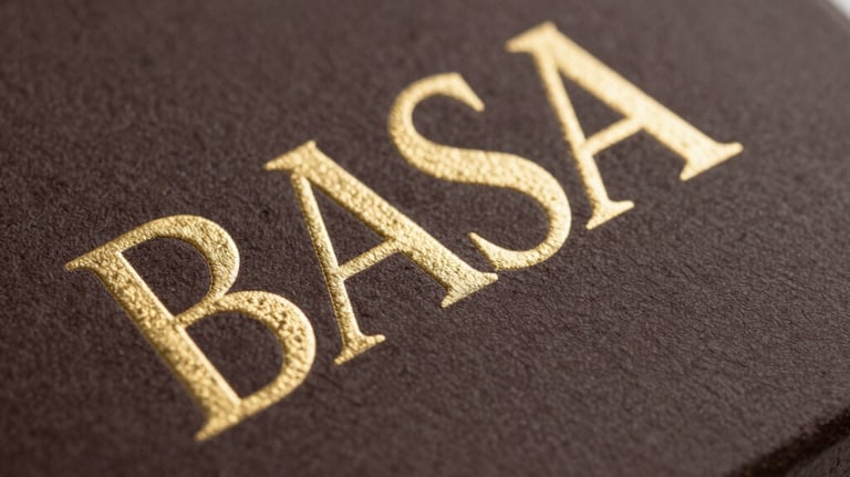A macro photography shot of luxury packaging with gold embossed lettering on a deep brown paper texture. North American professional branding style, clean and sharp focus.