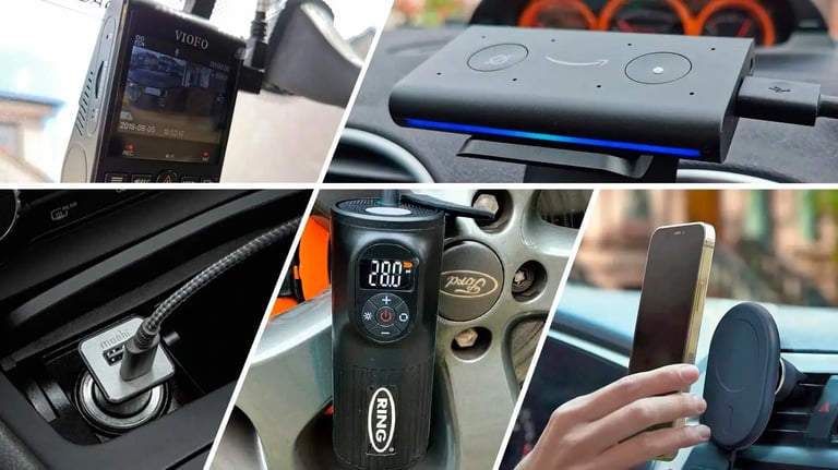 dashcam, lights, backup camera, other car devices