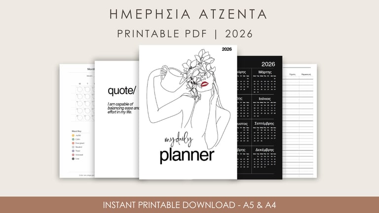 Printable Ατζέντα 2026