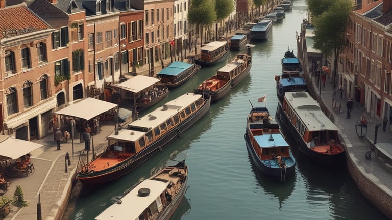 a large boat floating on top of a large body of water