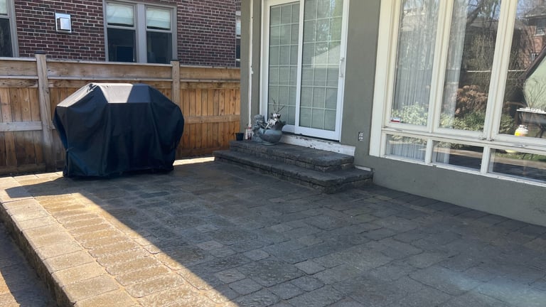 Raised interlock patio