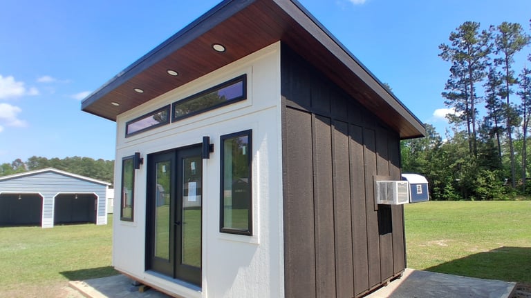 Pine View Buildings LLC 10x16 Studio finished out