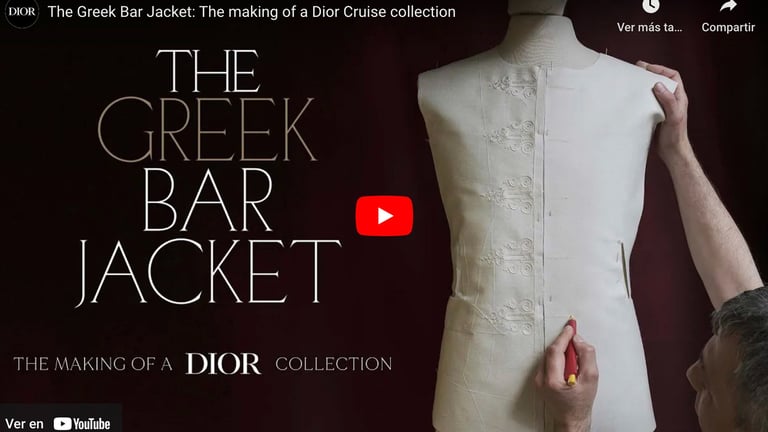 Cameramangreece.com Documentary. " The Greek Bar Jacket: The making of a Dior Cruise collection".