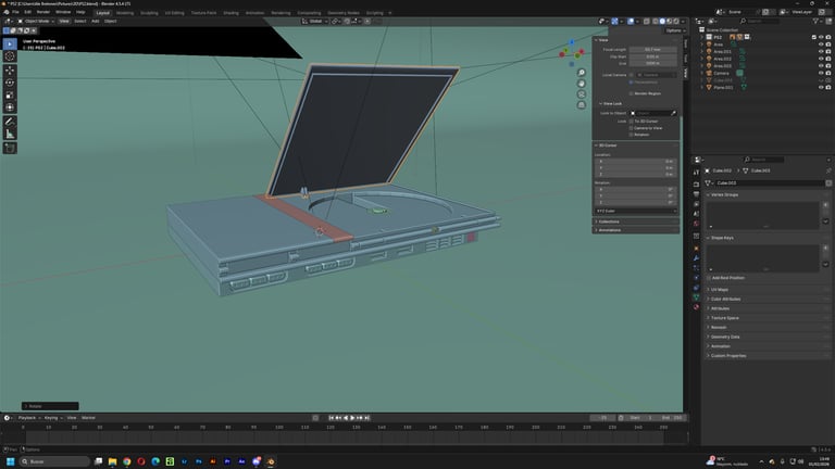PS2 SLIM Blender 3D Tapa