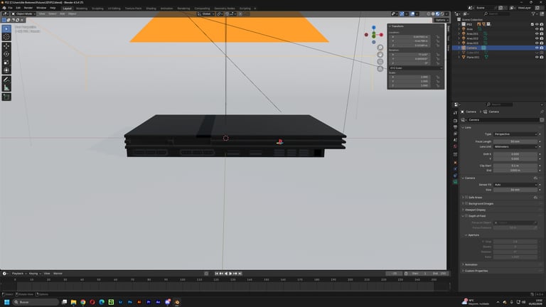 PS2 SLIM Blender 3D Color