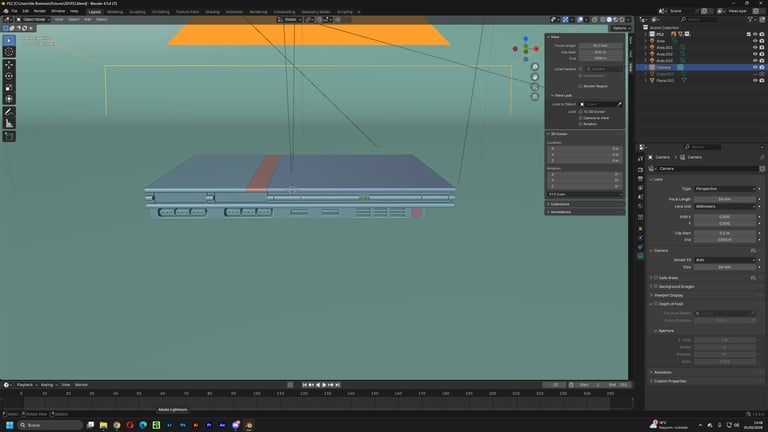 PS2 SLIM Blender 3D Frontal