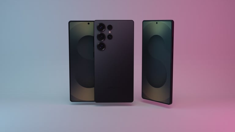 Samsung Galaxy S25 Ultra Blender 3D Luces y Color